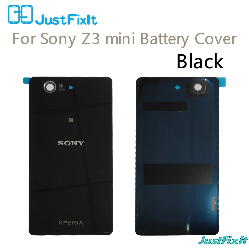 Para SONY Xperia Z3 Mini D5803 D5833 para Sony Z3 Mini fundas de puerta reemplazo carcasa trasera de cristal cubierta de batería| | - AliExpress