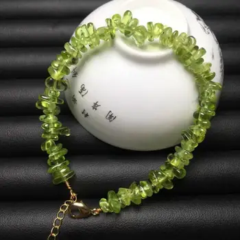

Natural stones bracelet natural crystal bracelet DIY peridot chrysolite