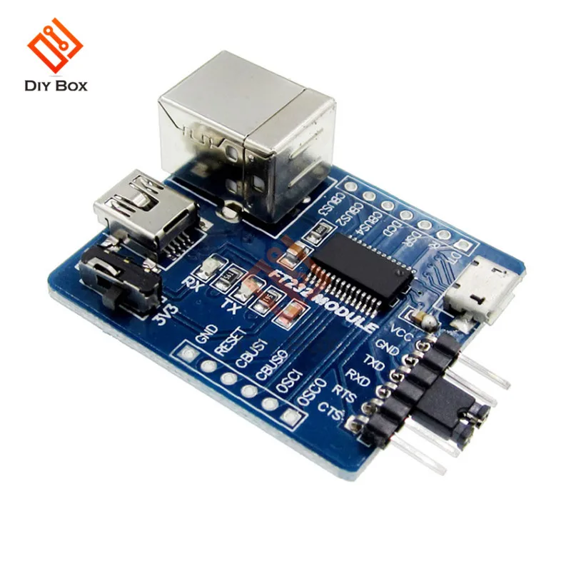 Модуль передачи USB 3 в 1 FT232RL шт. модуль FT232 типа B/MINI/Micro Three интерфейс для UART|Детали и