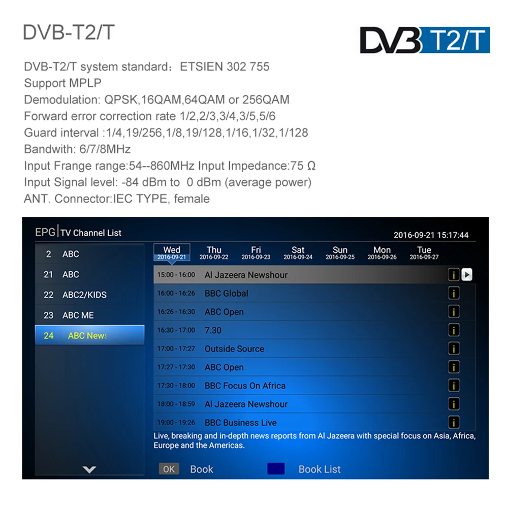 ТВ приставка Mecool KII Pro DVB-S2 DVB-T2 Android 7,1 ТВ приставка Amlogic S905D 2 ГБ DDR3 16 Гб 2,4G 5G WiFi BT4.0 KIIpro DVB-C приставка