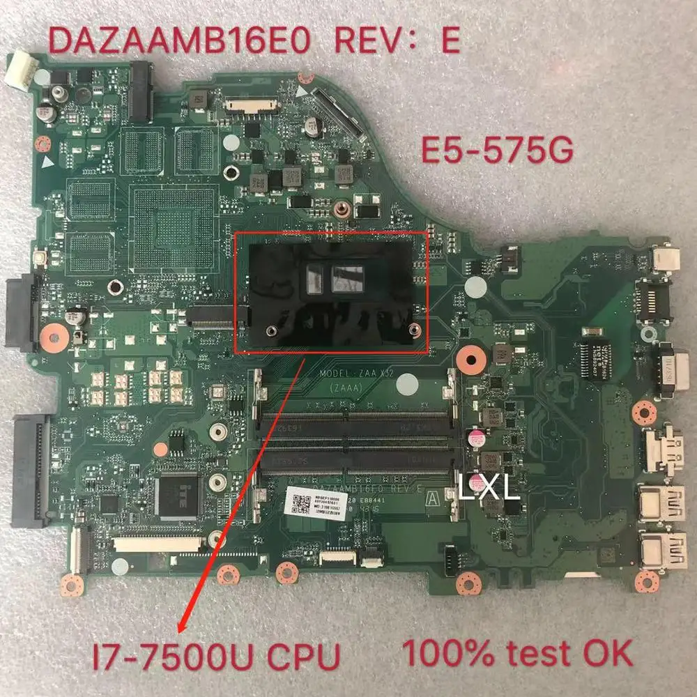 DAZAAMB16E0 REV:E NBGEP110026 I7 CPU материнская плата Aspire E5-575G 100% ТЕСТ ОК | Компьютеры и офис