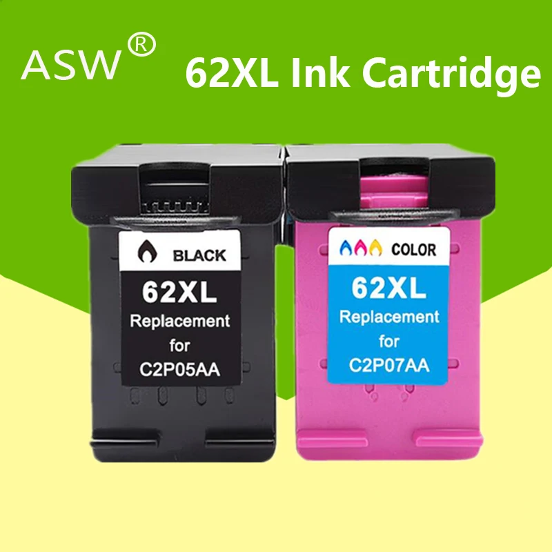 ASW Ink Cartridge 62XL compatible for hp 62 xl hp62 HP Envy 5540 5640 7640 5646 5541 5740 5742 5745 200 250 printer | Компьютеры и