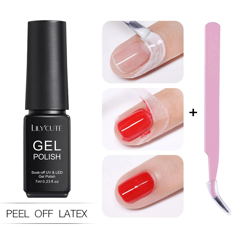 

LILYCUTE 7ml Anti-freezing Peel Off Nail Art Latex Type Liquid Cuticle Protector Nail Polish Nail Art Latex