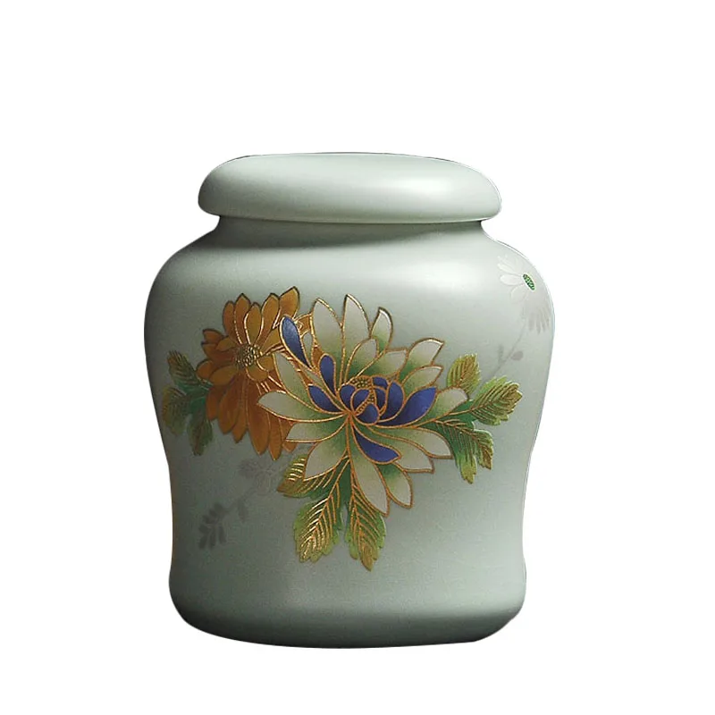 Чайная коробка, керамическая банка для хранения Tieguanyin, чайная посуда, контейнер, цветочный чай, Caddy, кофейные зерна, держатель, аксессуары, ук... Чайная коробка, керамическая банка для хранения Tieguanyin, чайная посуда, контейнер, цветочный чай, Caddy, кофейные зерна, держатель, аксессуары, ук...