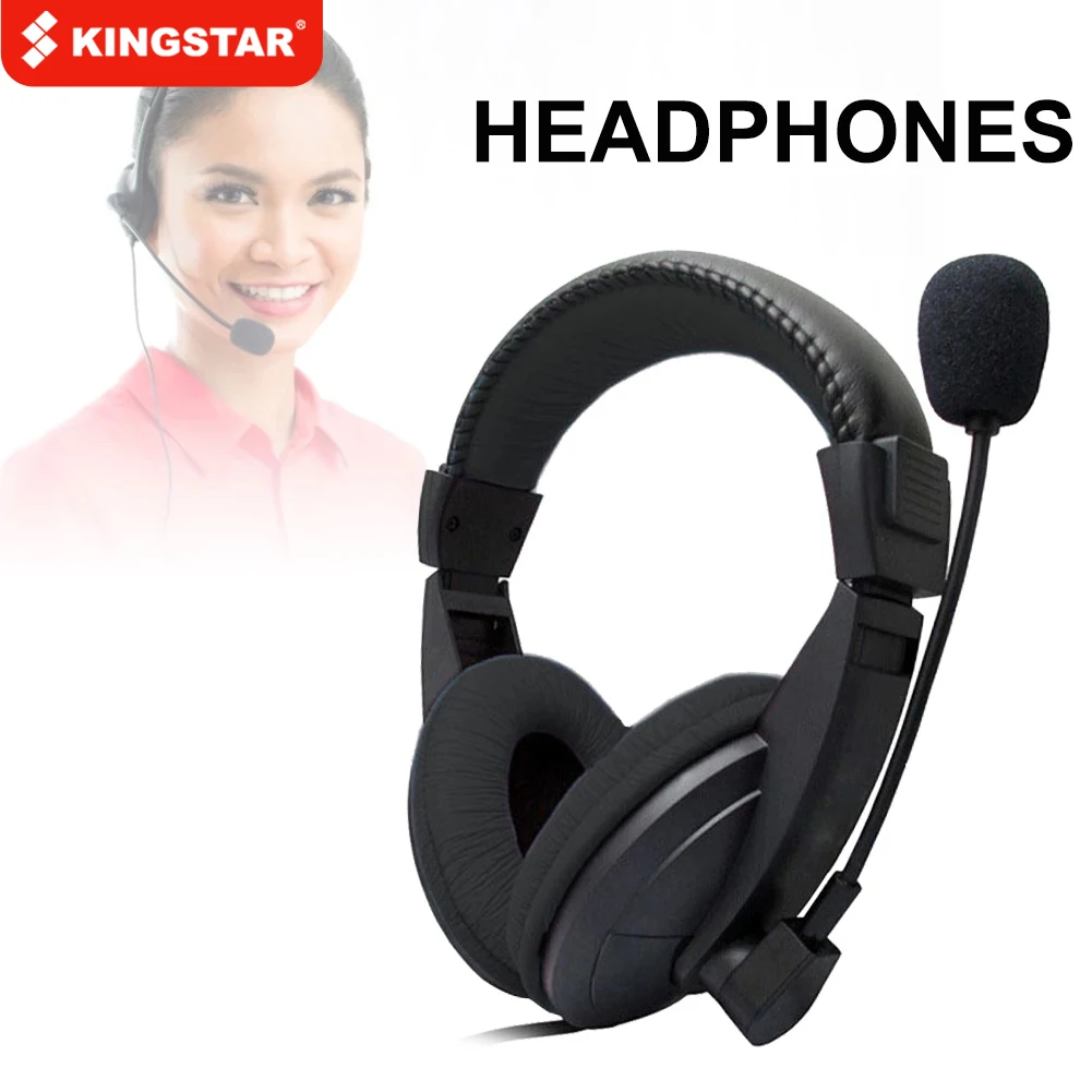 Накладные наушники KINGSTAR G750 3 5 мм деловая Компьютерная гарнитура проводные с