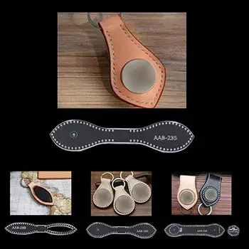 

4 Shapes Handmade Leather Acrylic Template Clear Acrylic Keychain Pattern Stencil Set DIY Leather Craft Jewelry Tools