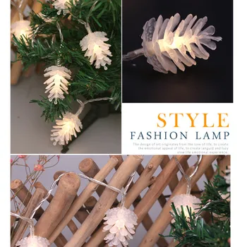 

Christmas Warm White Ornament LED Maple Leaf Pattern String Light Decorative Constantly Bright Glowing Lamp for Xmas Home Party