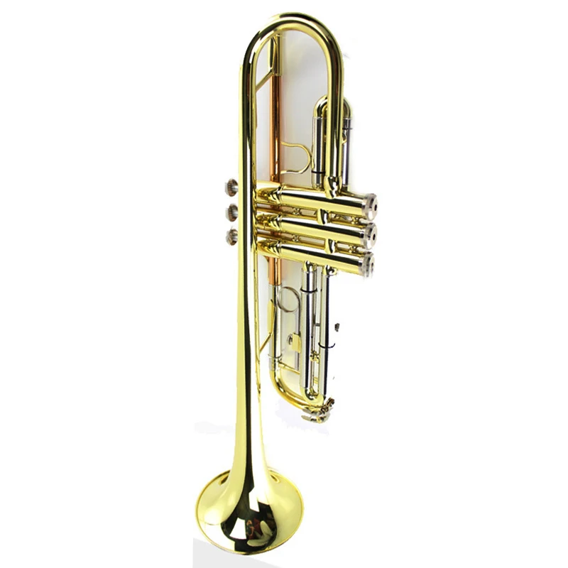 

B-flat Three-tone Trumpet Instrument Trompeta Musical Instruments Brass Professional Students BS05
