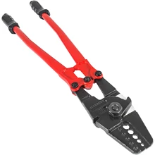VEVOR 24 pouces main Swager sertisseur 5 cavité 1/16 à 3/16 pouces outil de sertissage pour cuivre aluminium manchon ovale câble métallique outil de sertissage