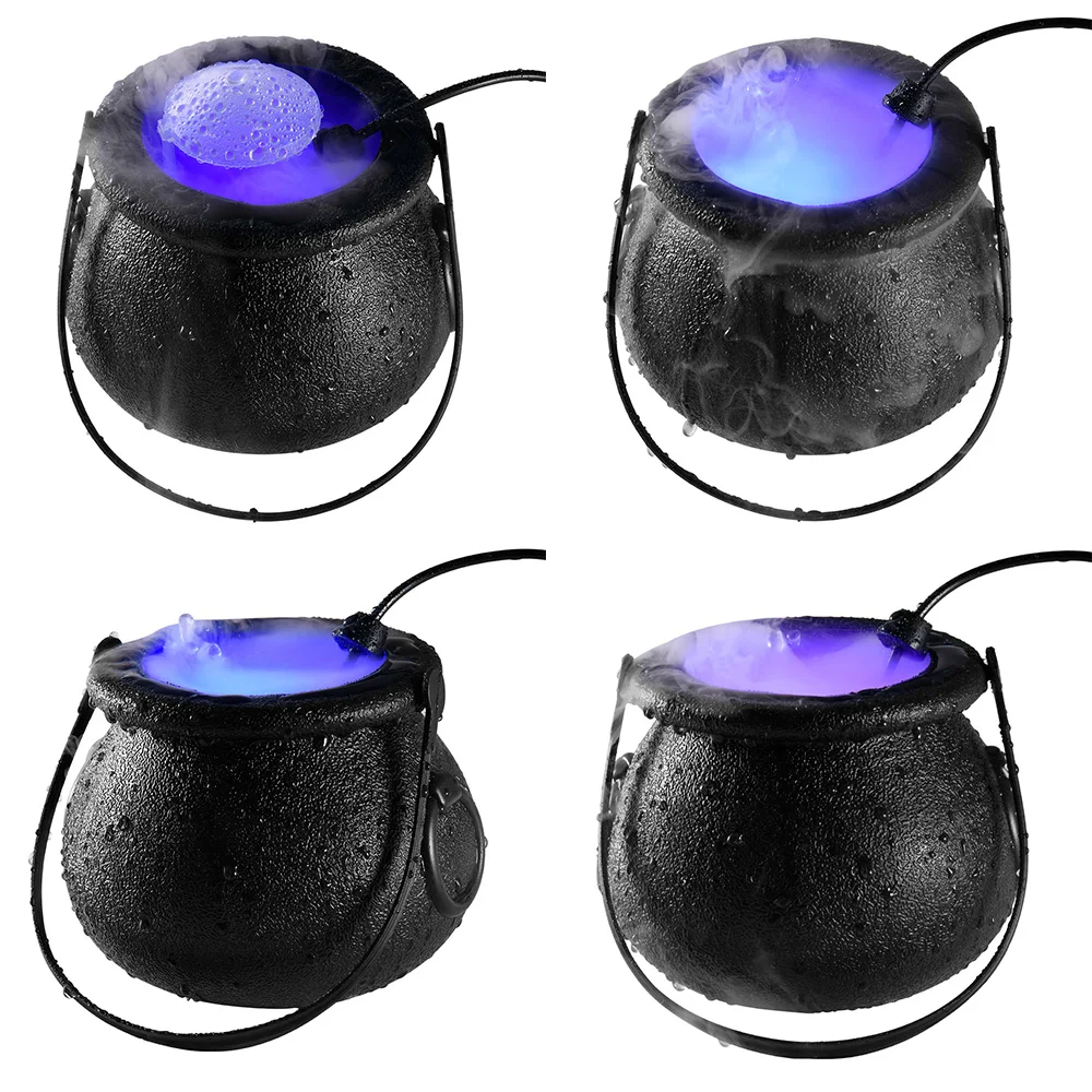 Дымовой туман машина тумана Fogger Хэллоуин ведьма горшок котел мистер Цвет