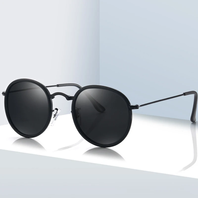 

New Round Polarized Sunglasses UV400 Shades Men Women Fashion Brand Design Sun Glasses Retro Eyewear Oculos De Sol