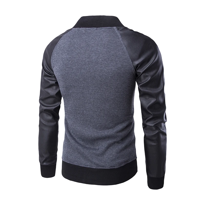 Bomber Homens Moda Elastic Motocicleta Outerwear