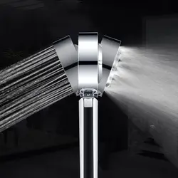 Ручной душ двухсторонняя душевая головка водосберегающая круглая ABS хром бустер Ванна Душ высокого давления ручной