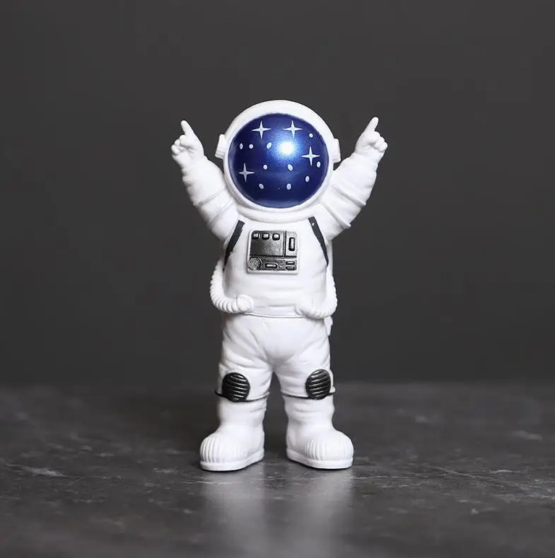 1pc Resin Astronaut Figure Statue Figurine Spaceman Sculpture Educational Toys Desktop Home Decoration Astronaut Model Kids Gift