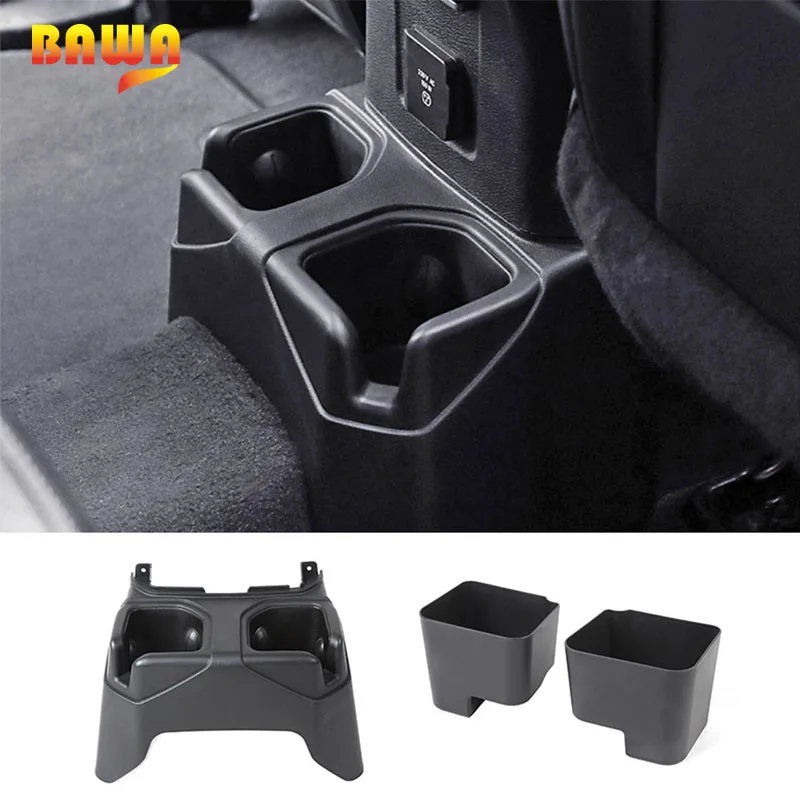 

BAWA Car Rear Drinks Holders Rear Seat Side Storage Box for Jeep Wrangler JL 2018+ Cup Holder Accessories