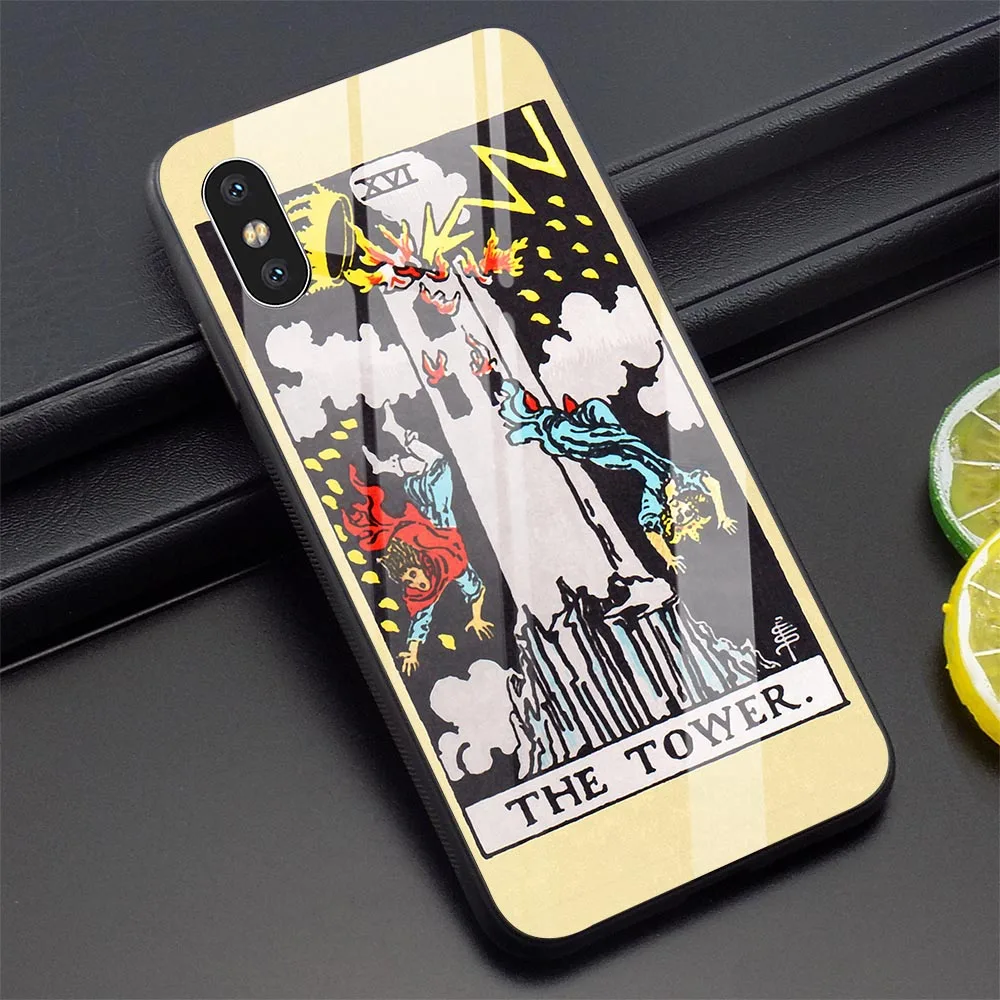 K3005110 Таро карты чехол для телефона для iPhone 5 Чехол 6 6S 7 8 плюс Xs Max XR X 11 Pro закаленное Стекло - Цвет: K3005110