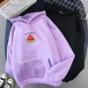 Korean Harajuku Sweatshirt Women Autumn Pocket Cute Watermelon Graphic Hoodie Winter Casual Long Sleeve Ladies Hoody Pink Top ► Photo 1/6