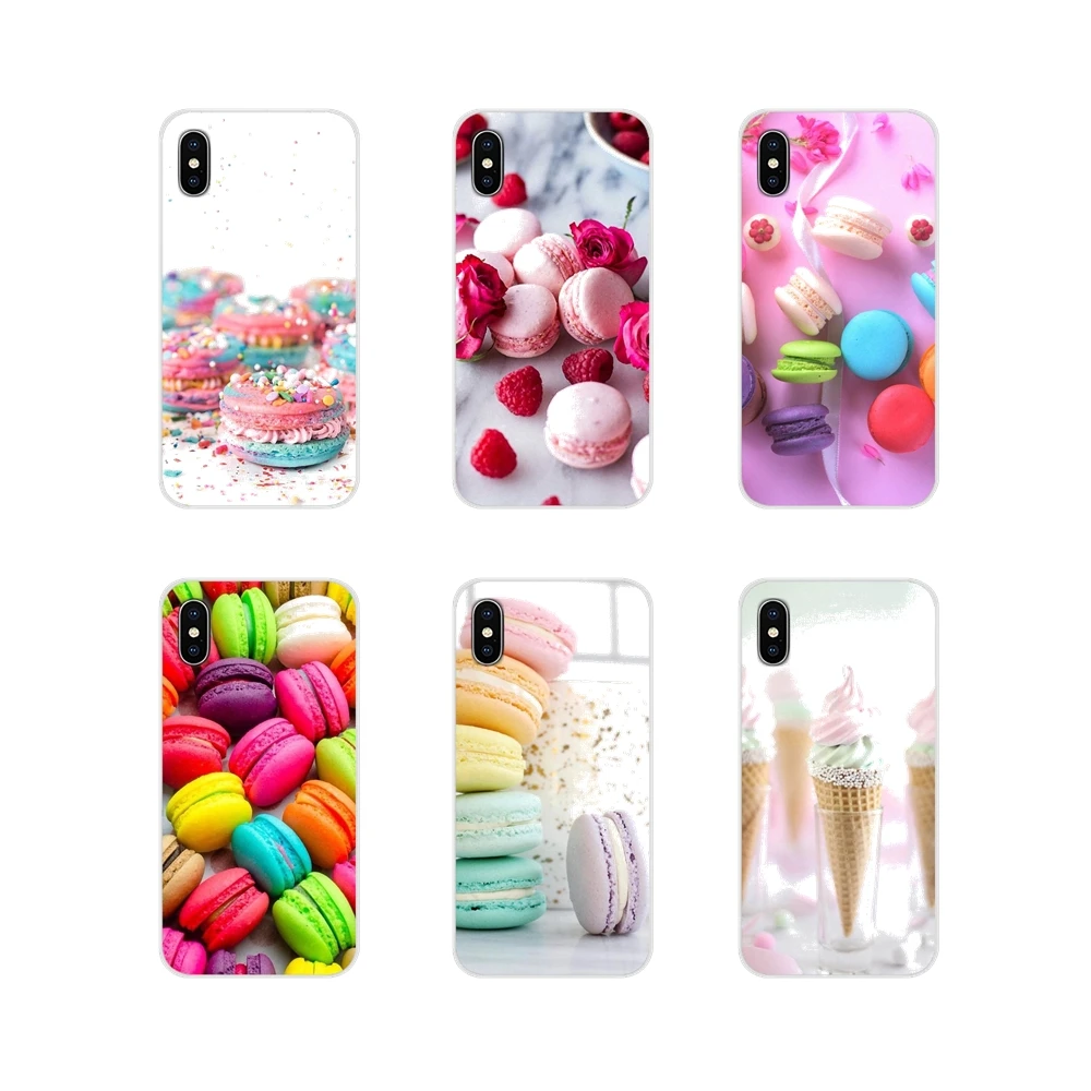 dessert ice cream laduree Macarons For Samsung A10 A30 A40 A50 A60 A70 M30 Galaxy Note 2 3 4 5 8 9 10 PLUS Soft Transparent Case | Мобильные