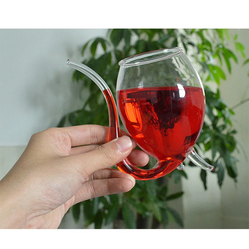 Wine Glass 300ml Unique Juice Cup White Simple Design Style Practical Xmas Creative