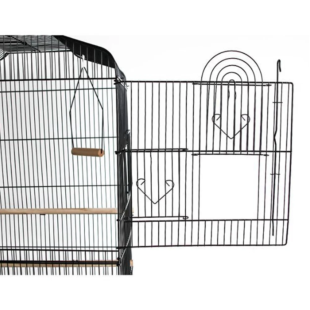 Lovebirds jaula de madera para loros, perchas pie para colgar, valla de hierro plegable de verano, casas de pájaros, lugar descanso, nido grande dormir|Nidos y jaulas para pájaros|