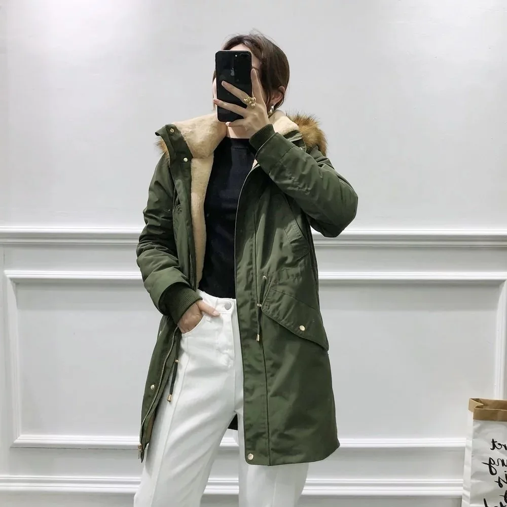 JAKET PARKA WANITA - JAKET WINTER - JAKET BULU HOODIE - WINTER COAT BIG SIZE READY STOCK