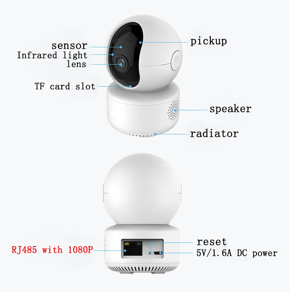 AOUERTK 1080P AUTO-tracking security WIFI camera Motion Sensor&Two way audio Full view 360 smart IP camera