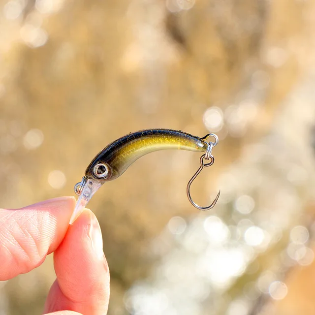 LETOYO 40mm Dying Fishing Lure Trout Mini Crankbait Micro Minnow Crank Floating Artificial Hard Baits Freshwater Fishing Tackle C