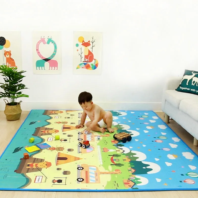 

Kids Puzzle Rug Baby Play Mat Foam Soft Floor Gym Activity Carpet Non-Slip Reversible Waterproof Toys for Children Game Gift