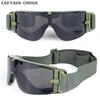 Military Tactical Glasses 3 Lens Army Airsoft Ballistic Protective Eyewear Windproof Hunting Paintball Military Goggles ► Photo 2/6