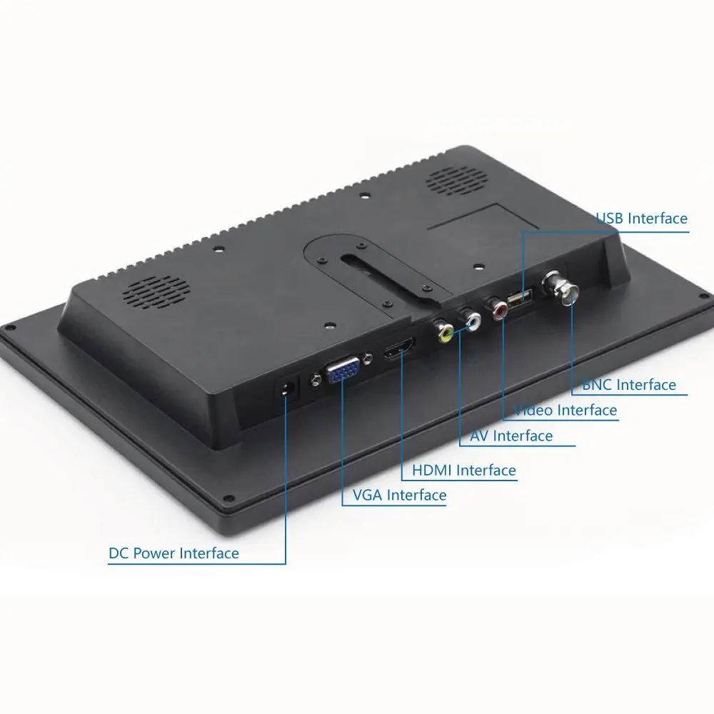  High Quality 10.1 inch LCD Monitor BNC HDMI VGA Interface Gaming Computer PS3/PS4 CCTV HD Portable 
