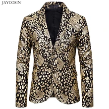JAYCOSIN мужской зимний деловой костюм с золотыми пуговицами для свадебной вечеринки, верхняя одежда, серебряные блейзеры и куртки