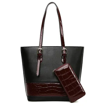 

luxury crocodile patchwork leather bags women purses and handbags sets large capacity shoulder tote bags for women famous brands