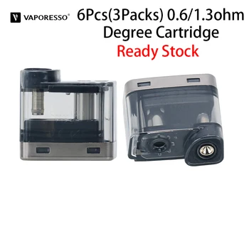 

6Pcs Original Vaporesso Degree Pod Cartridge 2ml Vape Tank With 0.6ohm mesh Coil or 1.3ohm CCELL Core E Cigarettes