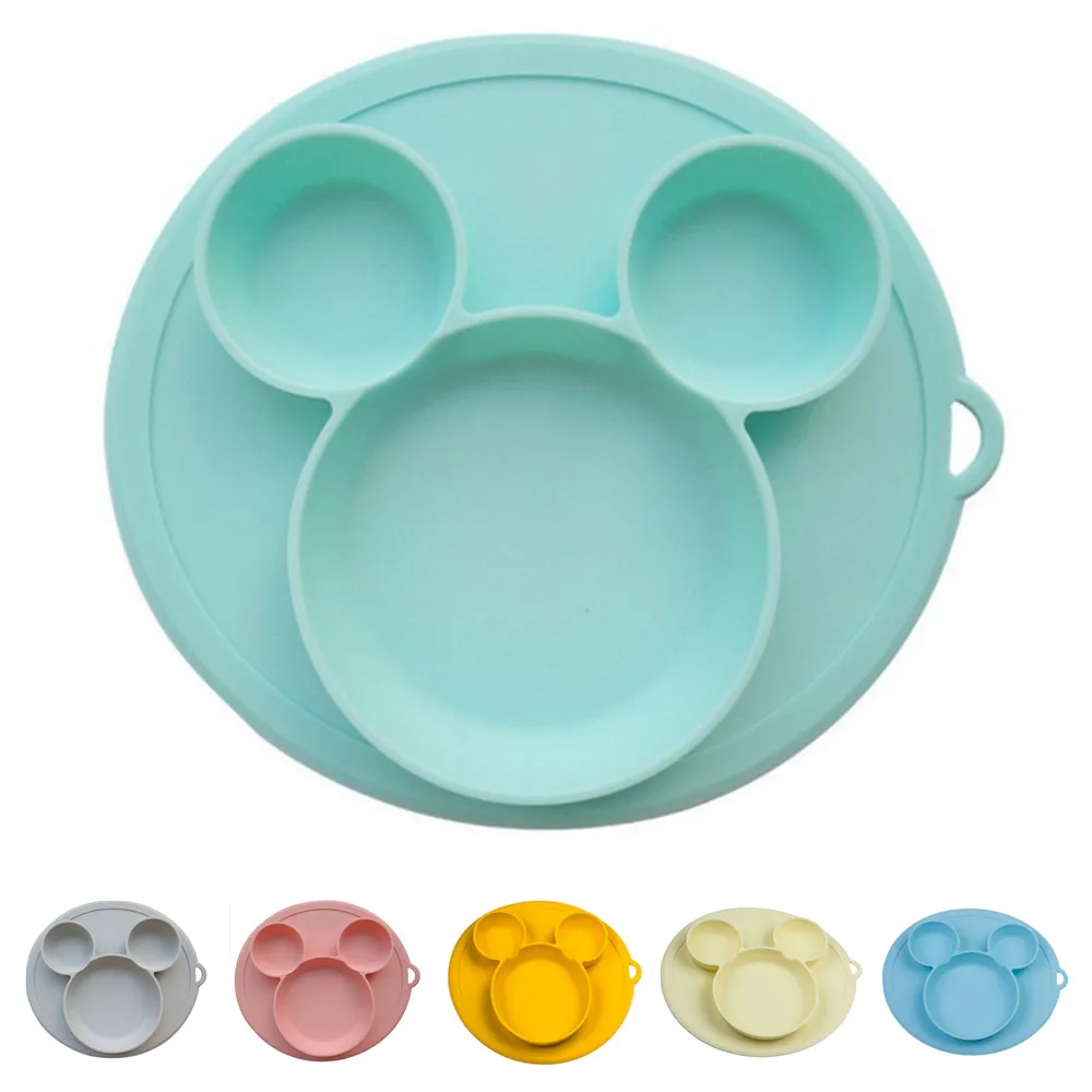 Descuento Plato de silicona para bebé, tazón para alimentación de bebé, tazón de silicona, platos de Gel de sílice para bebé, vajilla para niño resistente a roturas, resistente al agua aVjWLM1pg