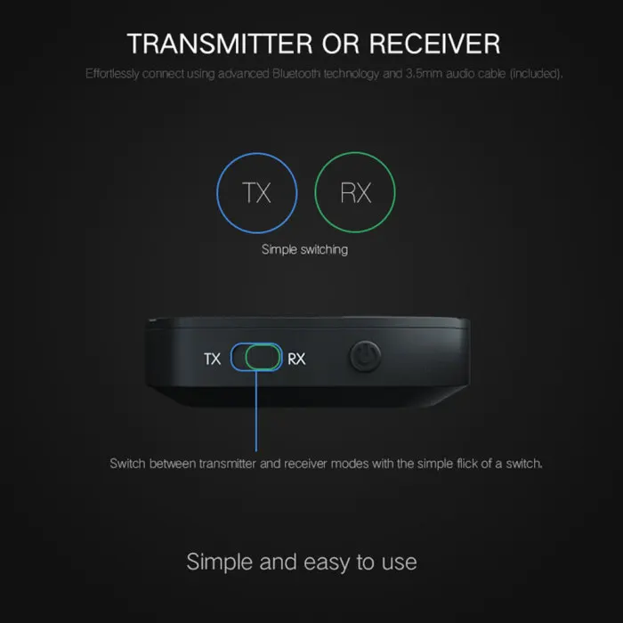 Bluetooth Wireless Audio Transmitter Receiver 4.2 Adapter TV Music Receiver Car Audio Monitor JHP-Best