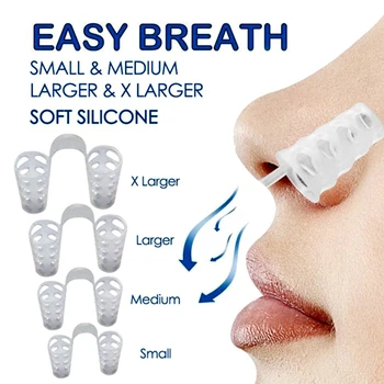

4PCS Professional Anti Snoring Device topper Nose Vents Snore Nasal Dilators For Better Sleep Health Care For Men Women
