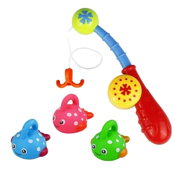 

Bath Toys for Toddlers Colorful Floating Fishing Games with Fish and Fish Rod in Bathtub Pool Shower Kit Bath Time for Baby Chil