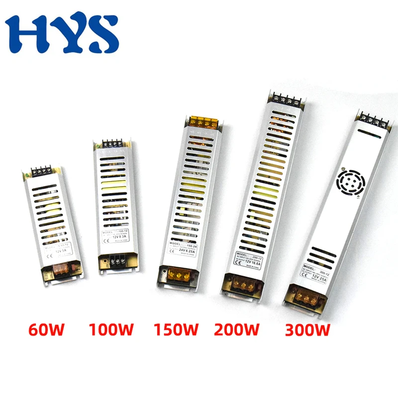 Alimentatore Dc 12 V 24 V 60W 240W 360W Sorgente Di Alimentazione A Commutazione Trasformatore Di Illuminazione A Led Ac 220V A Dc 12 V 24 Volt Switch