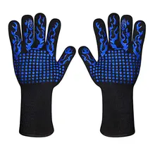 Кухонные перчатки, Нескользящие, силиконовые, в горошек, прихватки для духовки, 300 градусов по Цельсию, жаростойкие, для приготовления пищи, для выпечки, для гриля, 1 пара, перчатки для духовки