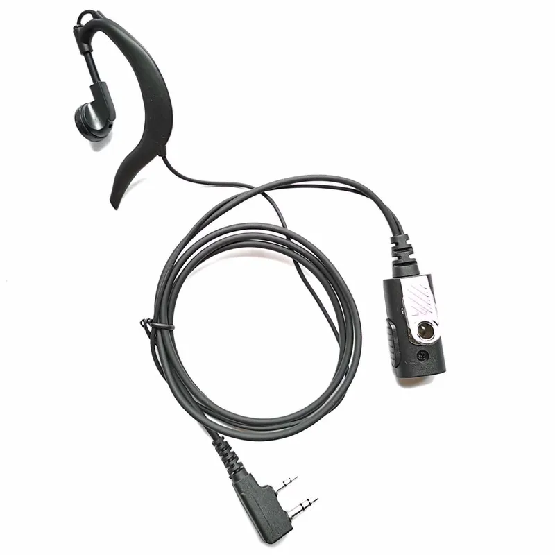 G Shape Walkie Talkie Earpiece, Headset with Mic, Compatible with Kenwood ProTalk, FreeTalk, Baofeng, 2 Pin, 3.5mm