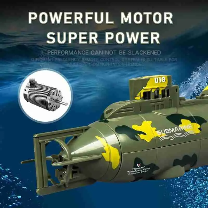 6 Channel Submarine Boat Toy Remote Control Boat Waterproof RC Diving Toy Simulation Model Gift Toy for Kids