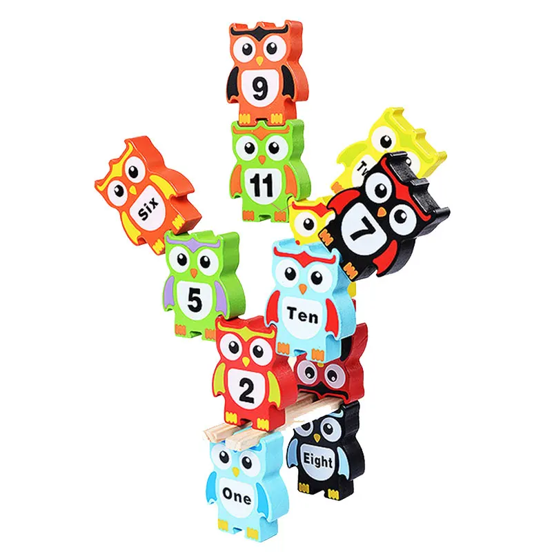 Деревянные цифры совы игрушки Монтессори для детей и родителей настольные игры |