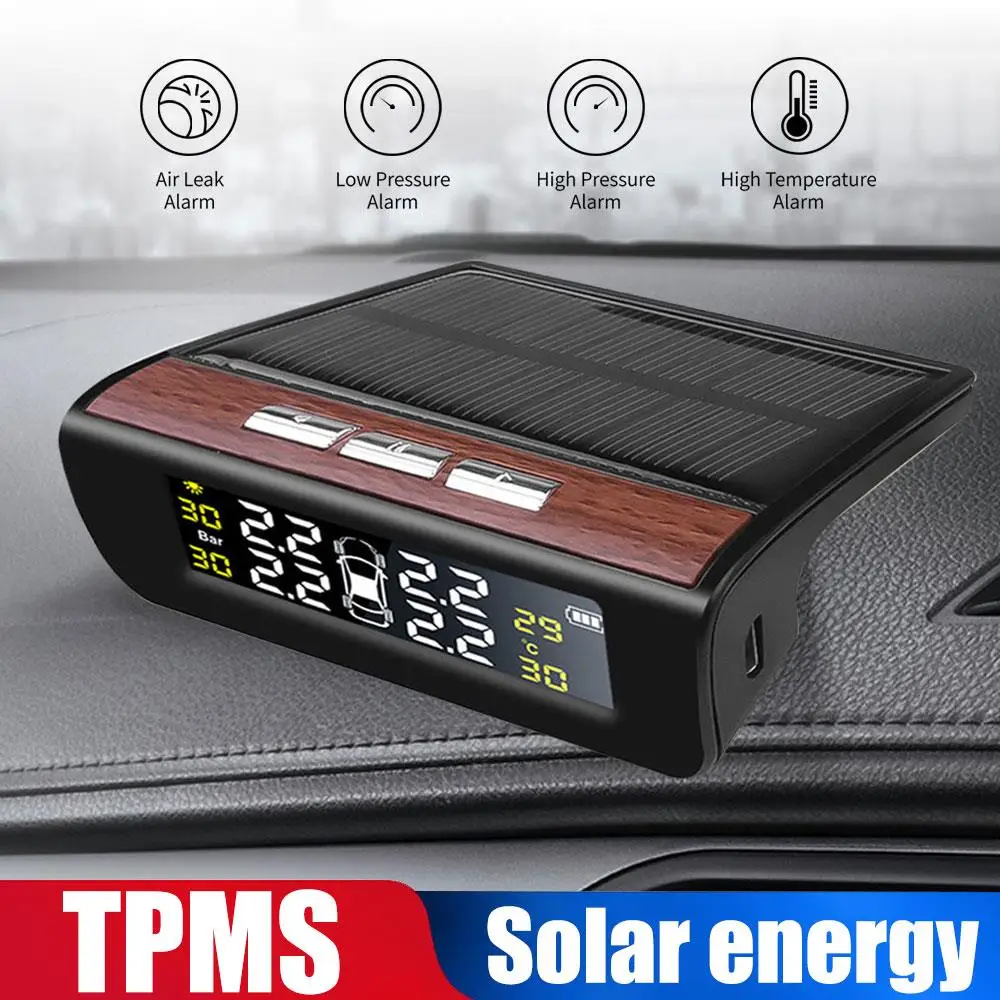 Датчик давления в шинах TPMS 4 шт., автомобильная система контроля давления в шинах дисплей в реальном времени
