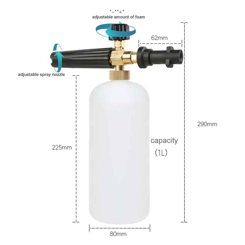 220Bar High Pressure Washer Snow Foam Lance Car Wash Foam Gun Foam Generator Blaster for Nilfisk