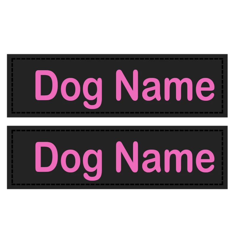 dog collars girly	 2PCS Personalized Dog Tag Dog Name Custom K9 Dog Harness Collar Label Reflective Stickers for Dog Harness Labels Dog Accessories designer dog collars Dog Collars