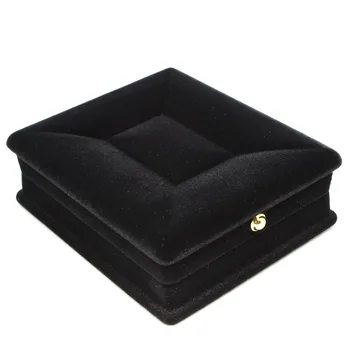 

Flocking Bedroom Ring Protective Necklace Organizer Desktop Display Sofa Shape Jewelry Box Black Stylish Storage Dustproof