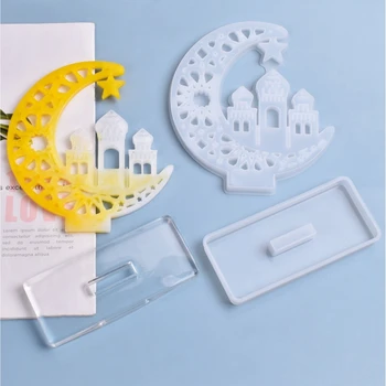 

Crystal Crafts Epoxy Resin Mold Castle Ghost Desktop Decorations Silicone Mould F3MF