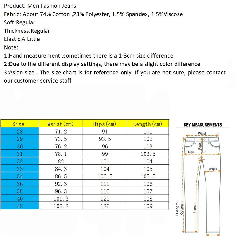 new Business Jeans Men Casual Straight Slim Fit Blue Jeans Male Stretch Thin Fashion Classic Denim Pants skinny jeans men