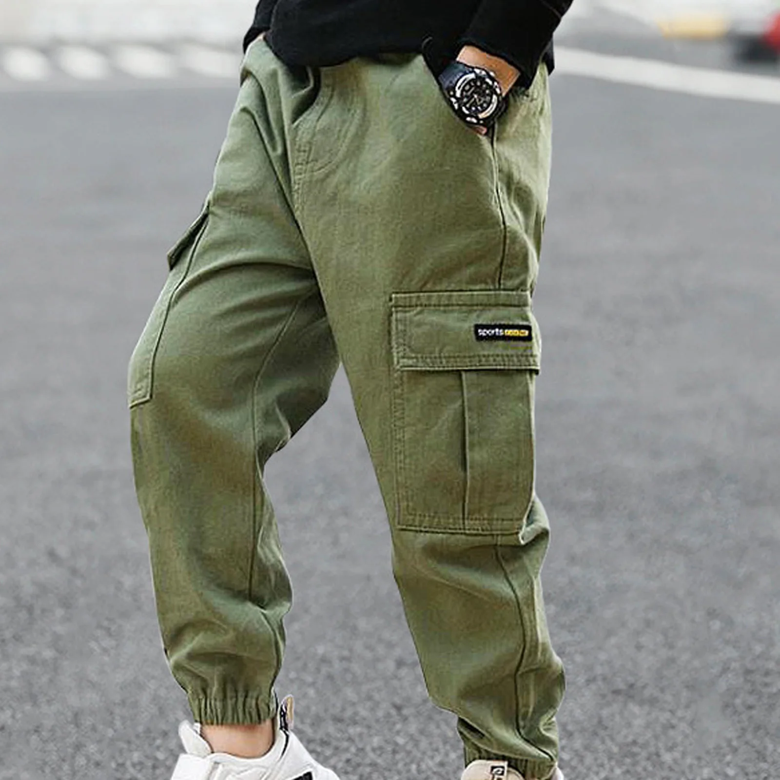 Boys' Casual Cargo Jogger Pants 4