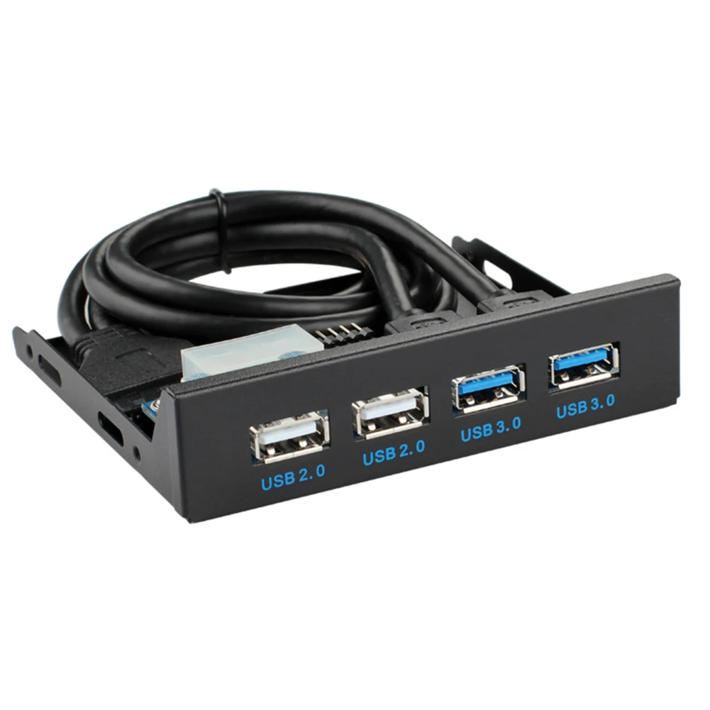 Адаптер 60 см кабель Профессиональный Рабочий стол Передняя панель расширения 4 порта USB многофункциональный высокоскоростной Plug Play Hub Floppy Bay Fast